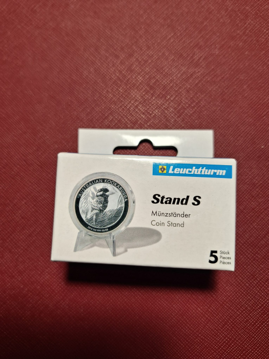 Pachet 5 suporti prezentare monede colectie, plastic transparent [4]