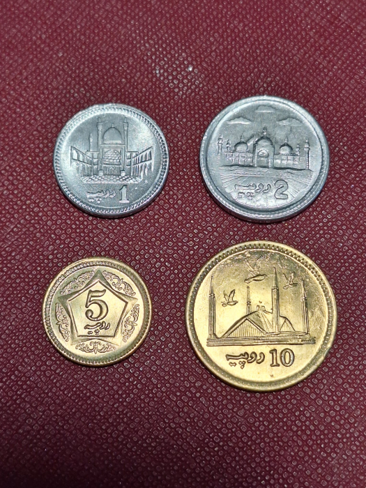 Pakistan set 4 monede 2016-2021: 1,2,5,10 Rupii, UNC [1]