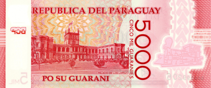 Paraguay 5000 Guaranies 2011, polimer, necirculata [2]