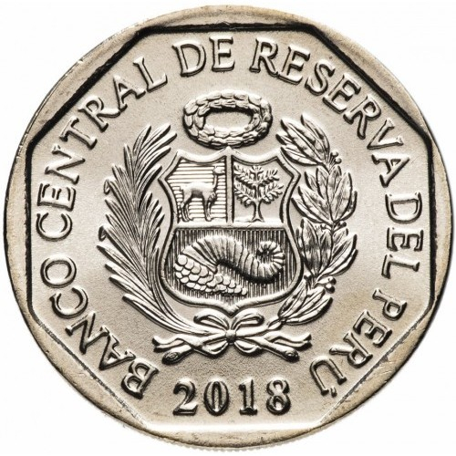 Peru 1 sol 2018, Guanul cu aripi albe, UNC [2]