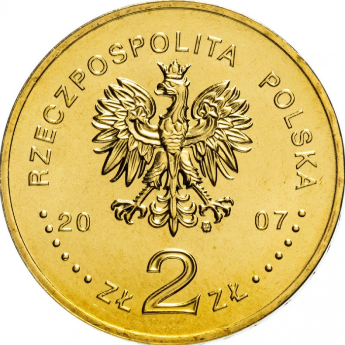 Polonia 2 zloti 2007: Istoria cavaleriei poloneze - Cavaler călare, secolul al XV-lea, UNC [2]