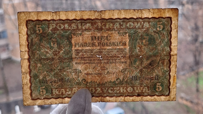 Polonia 5 marek 1919, circulata [3]