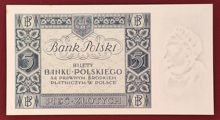 Polonia 5 zloti 1930, necirculata, mai rara [2]