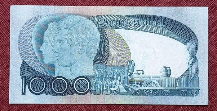 Portugalia 1000 Escudos 1968, aproape necirculata [2]
