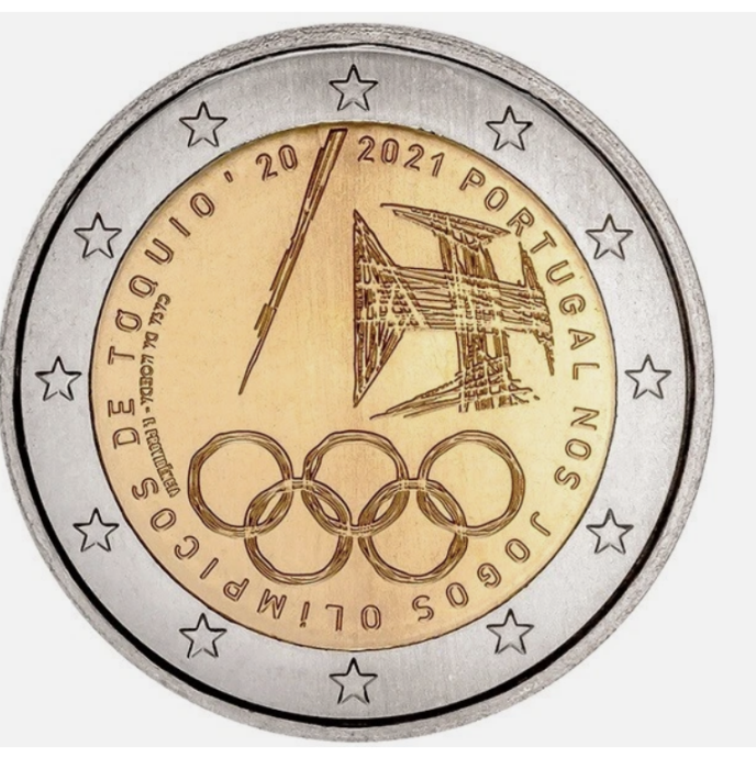 Portugalia 2 euro 2021, Jocurile Olimpice de la Tokyo, UNC [1]