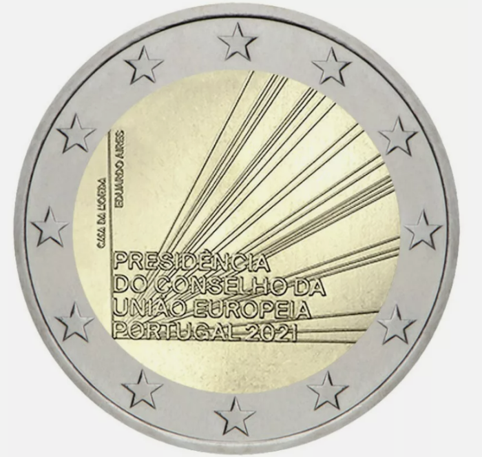 Portugalia 2 euro 2021, Presedintia UE, UNC [1]