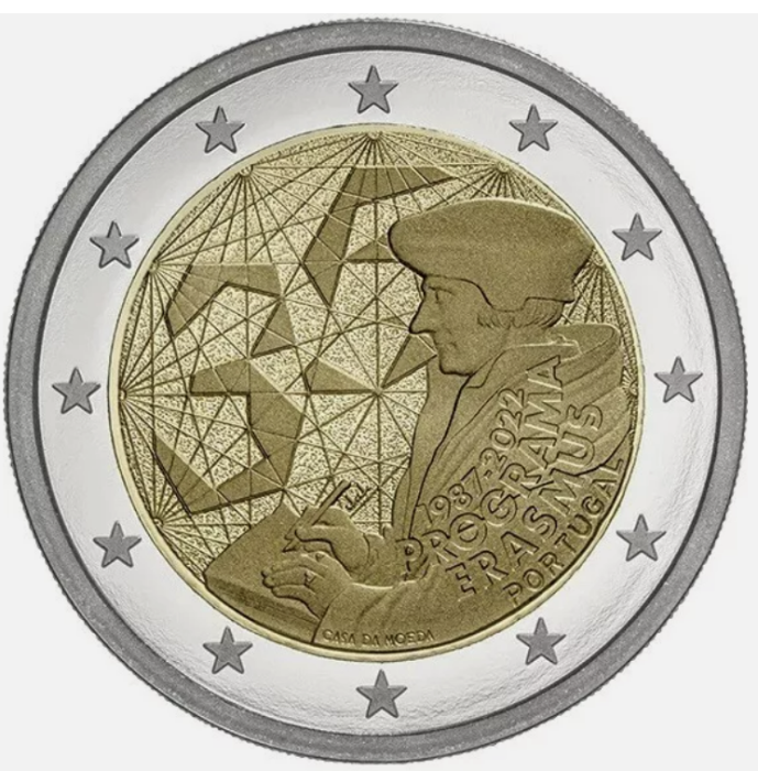 Portugalia 2 euro 2022 Erasmus, UNC [1]