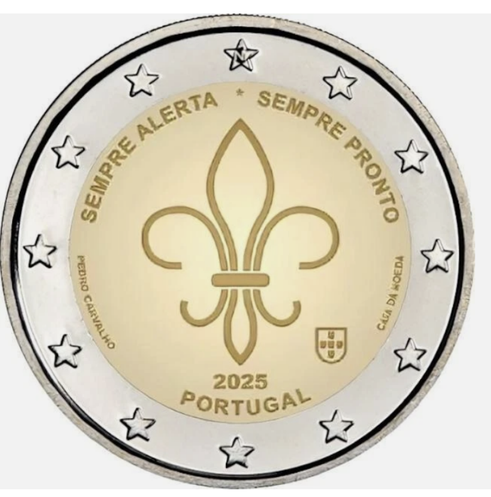 Portugalia 2 euro 2025, A 16-a Instanță Mondială a Cercetașilor, UNC [1]