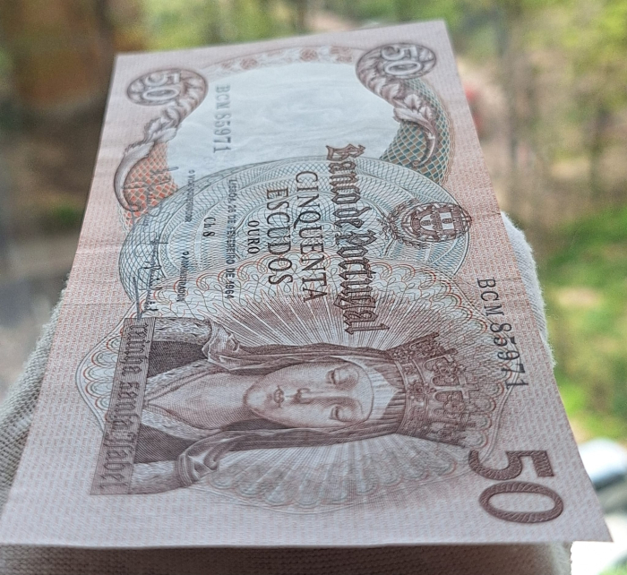 Portugalia 50 Escudos 1964, aproape necirculata [2]