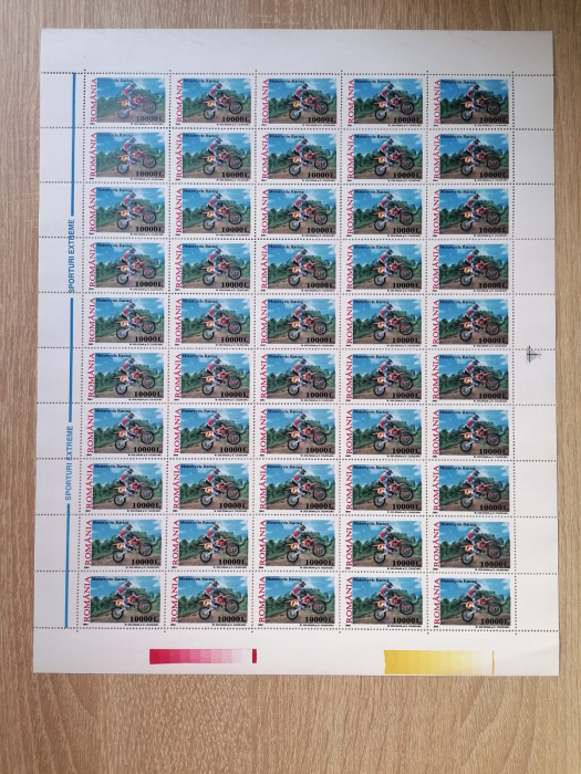 RO 2003 ,LP 1617 , "Sporturi extreme " , coala de 50 de marci ,MNH [1]
