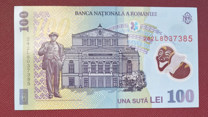 Romania 1 buc x 100 lei 2024, polimer, necirculata, avem si 2 consecutive [2]