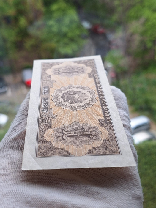 Romania, 1 leu 1952, seria h 2 / 532371, aproape necirculata [6]