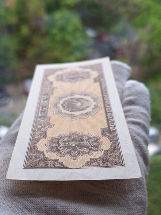 Romania, 1 leu 1952, seria h 85 / 577851, UNC- [7]