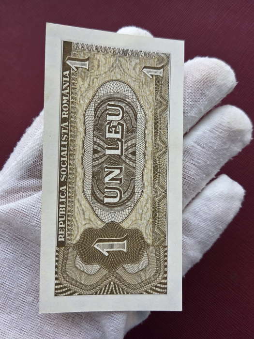 Romania 1 leu 1966, seria A.0029/697815, necirculata [7]