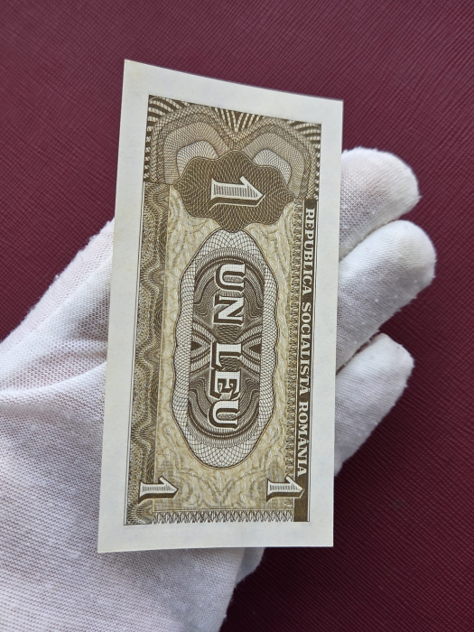 Romania 1 leu 1966, seria A.0029/697817, necirculata [7]