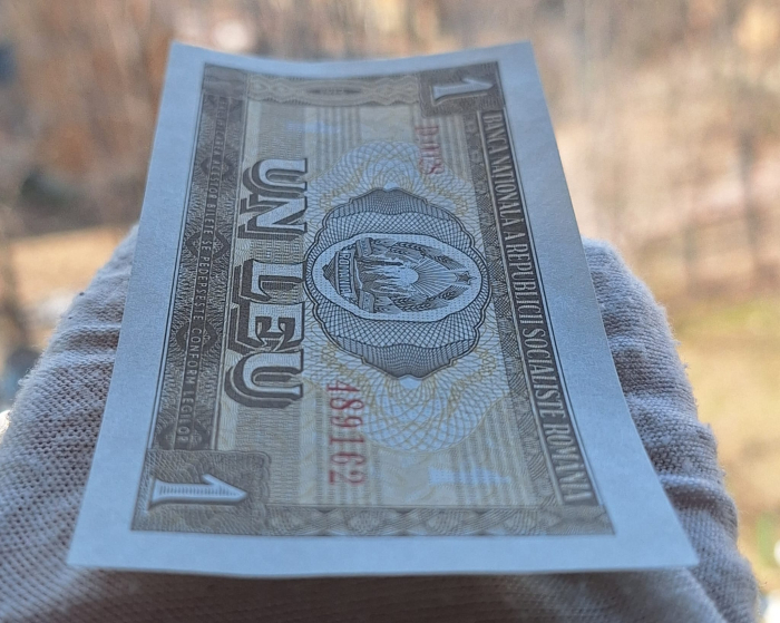 Romania 1 leu 1966, seria D.0028/489162, necirculata [4]