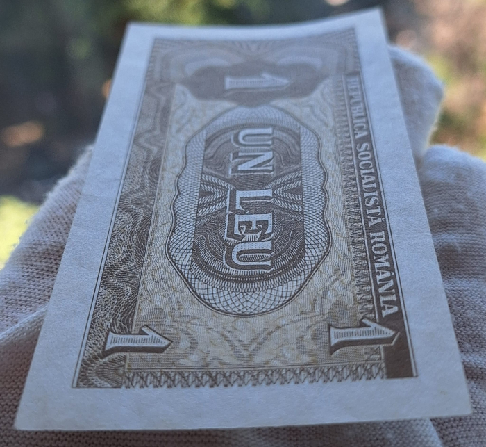 Romania 1 leu 1966, seria E.0006/568016, UNC- [5]