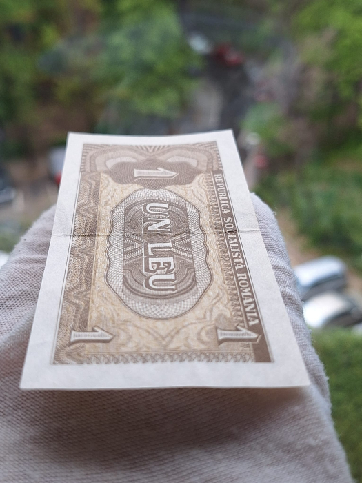 Romania 1 leu 1966, seria A.0013/763142, circulata, stare buna [5]