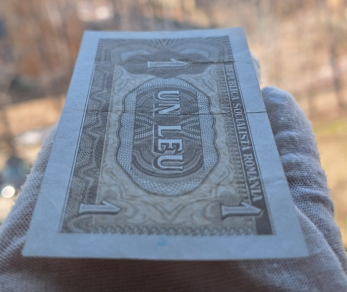 Romania 1 leu 1966, seria G.0013/616443, circulata, stare buna [5]