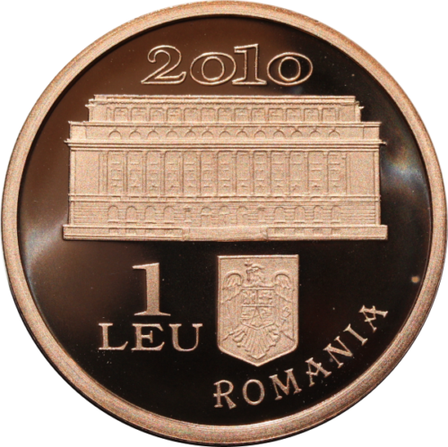 Romania, 1 Leu 2010 - 130 ani de la infiintarea B.N.R. tombac [4]