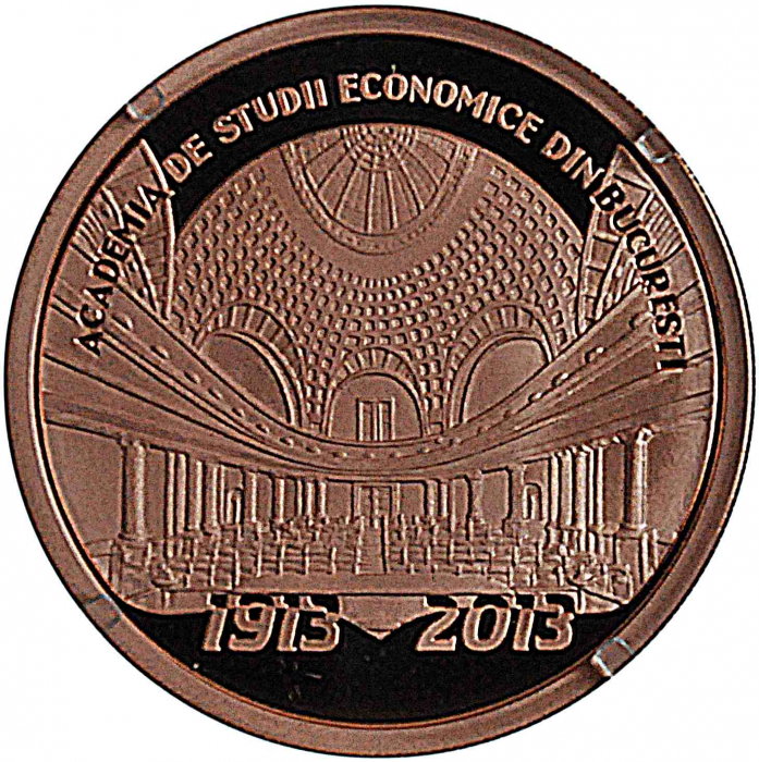 Romania, 1 Leu 2013 - 100 ani de la infiintarea A.S.E. tombac [1]