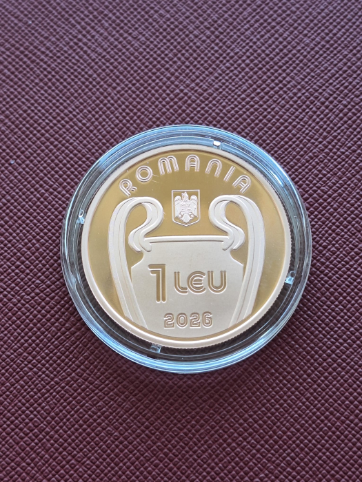 Romania, 1 Leu 2026 - 40 ani de la castigarea CCE, Steaua, tombac [3]