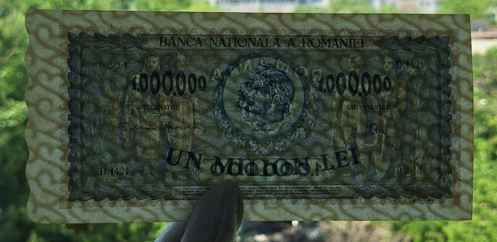 Romania 1 milion lei 1947, seria D.1424/0221, UNC [3]