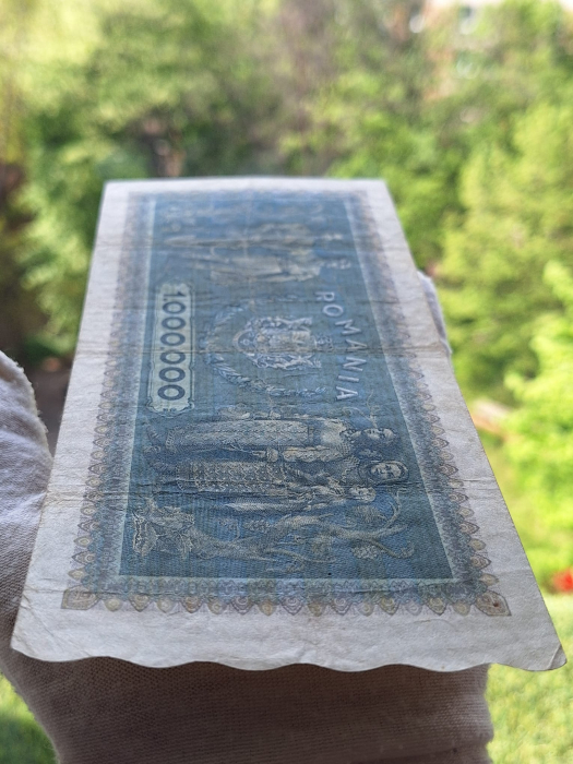 Romania 1 milion lei 1947, seria P.0157/0528, stare buna [6]