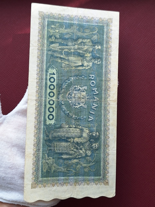 Romania 1 milion lei 1947, seria P.0157/0528, stare buna [4]