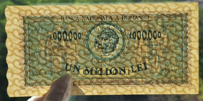 Romania 1 milion lei 1947, seria N.0688/0042, stare buna [3]