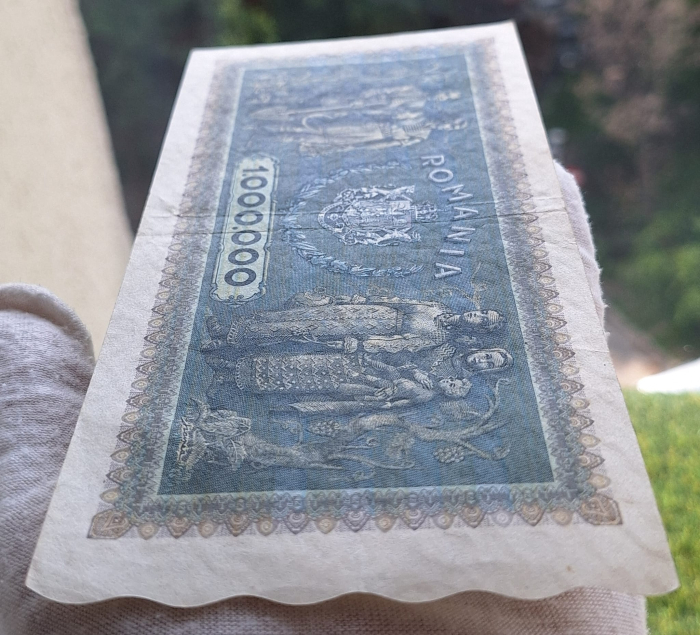 Romania 1 milion lei 1947, seria J.0177/0177, stare buna [5]