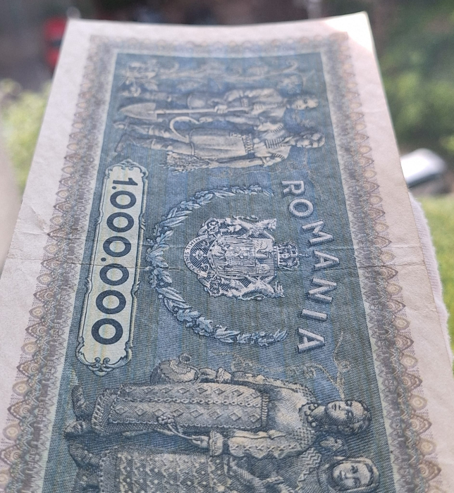 Romania 1 milion lei 1947, seria J.0177/0177, stare buna [4]