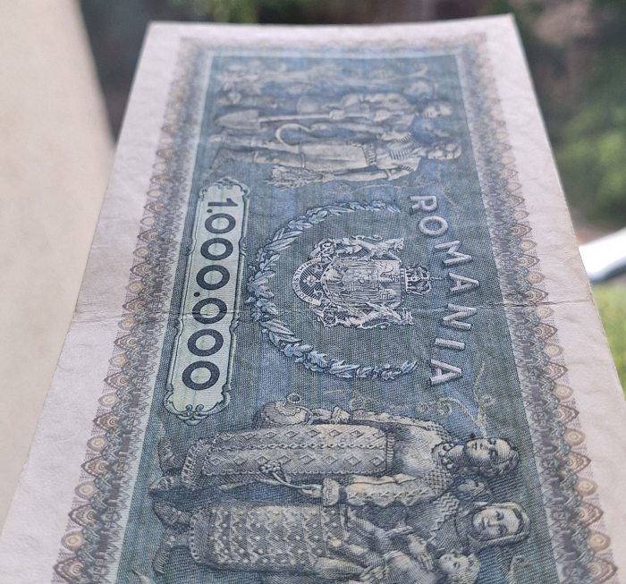 Romania 1 milion lei 1947, seria V.0489/0581, stare buna [4]