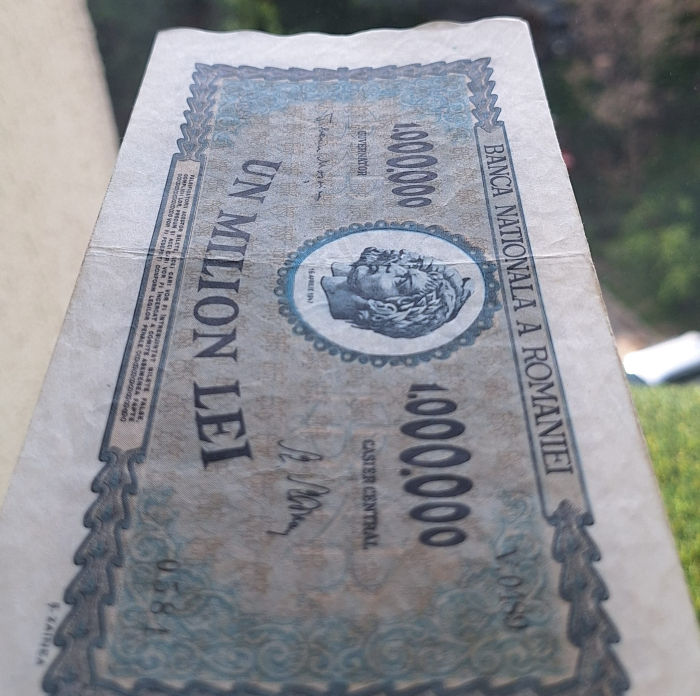 Romania 1 milion lei 1947, seria V.0489/0581, stare buna [6]