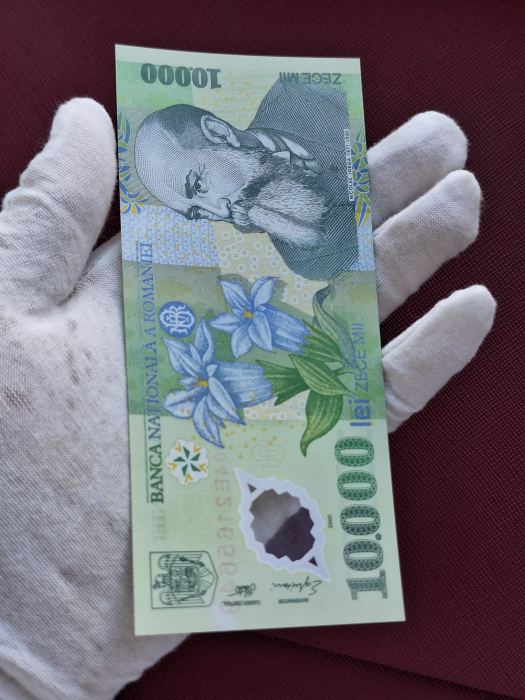 Romania, 10,000 Lei 2000, necirculata, semnatura Ghizari [5]