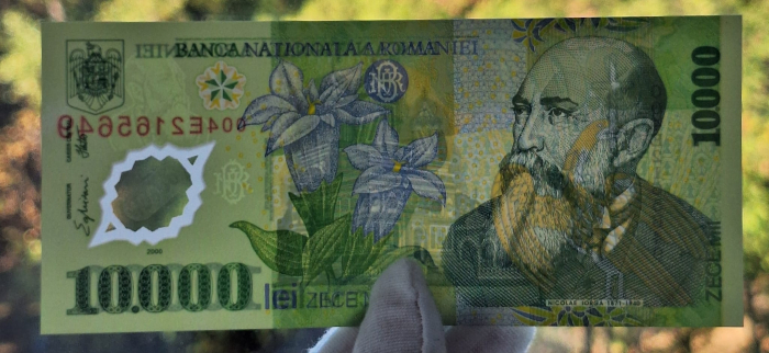 Romania, 10,000 Lei 2000, necirculata, semnatura Ghizari [3]