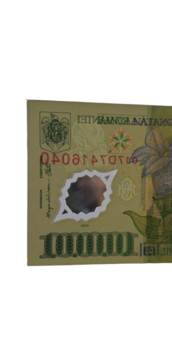 Bancnota Romania 10,000 Lei 2000, polimer, necirculata, semnatura Isarescu [2]