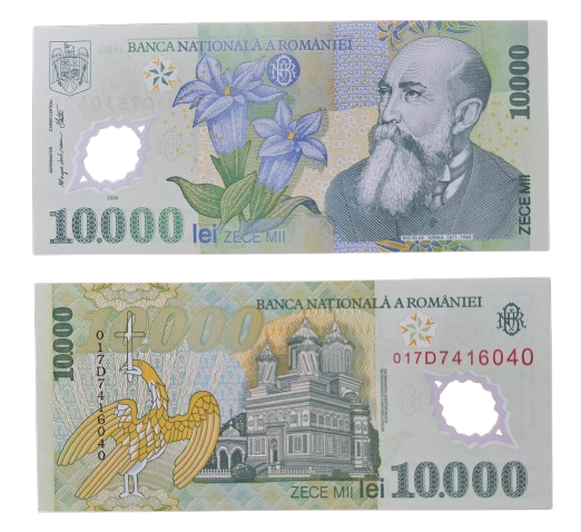 Bancnota Romania 10,000 Lei 2000, polimer, necirculata, semnatura Isarescu [1]