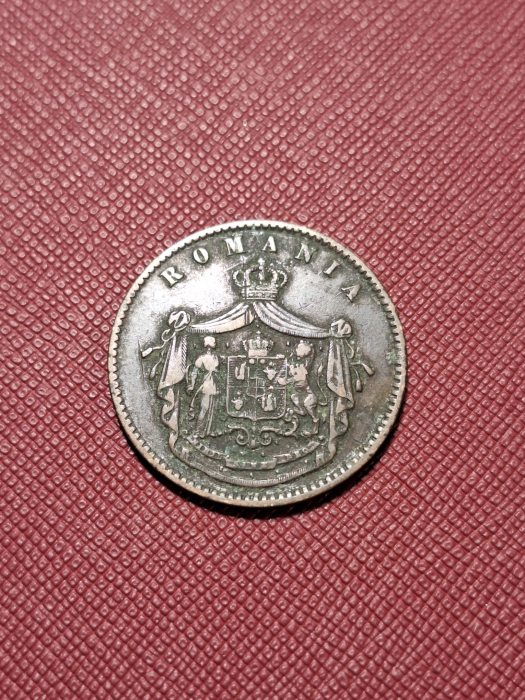 Romania, 10 Bani 1867 Heaton, Regele Carol I, primul sistem monetar [2]