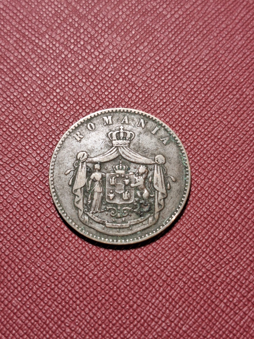 Romania, 10 Bani 1867 Watt&Co, Regele Carol I, primul sistem monetar [2]