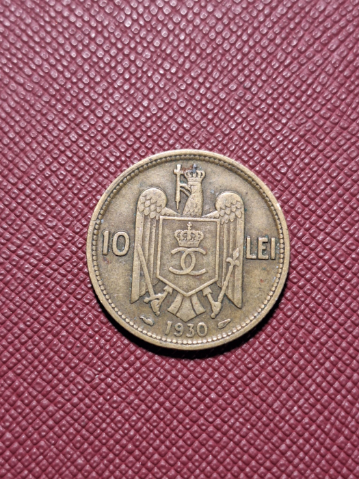 Romania, 10 lei 1930 monetaria Paris, Regele Carol II [2]