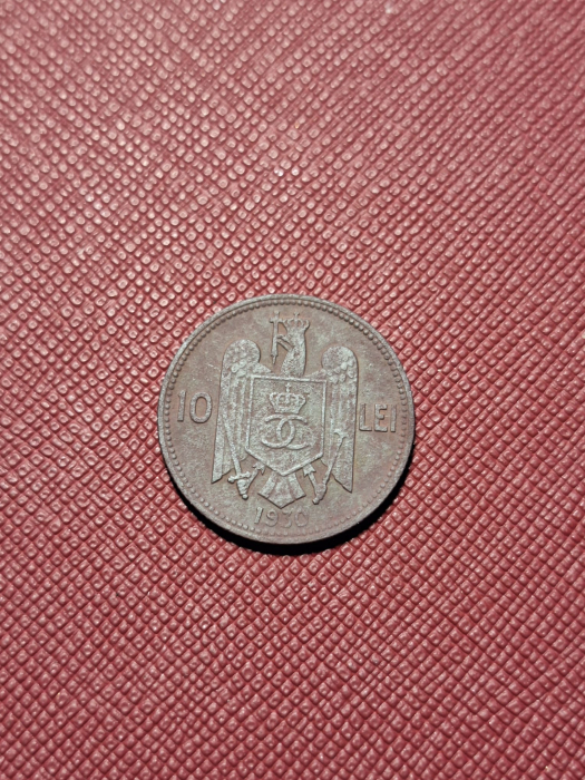 Romania, 10 lei 1930 monetaria Royal Mint, Londra, Regele Carol II [2]