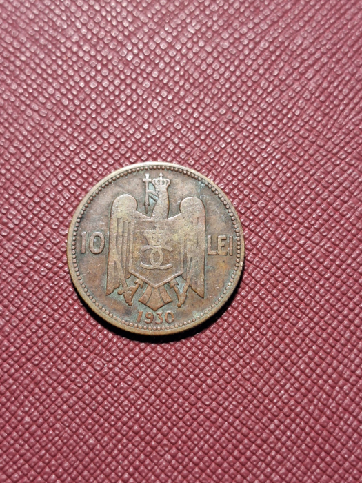Romania, 10 lei 1930 monetaria Royal Mint, Londra, Regele Carol II [2]