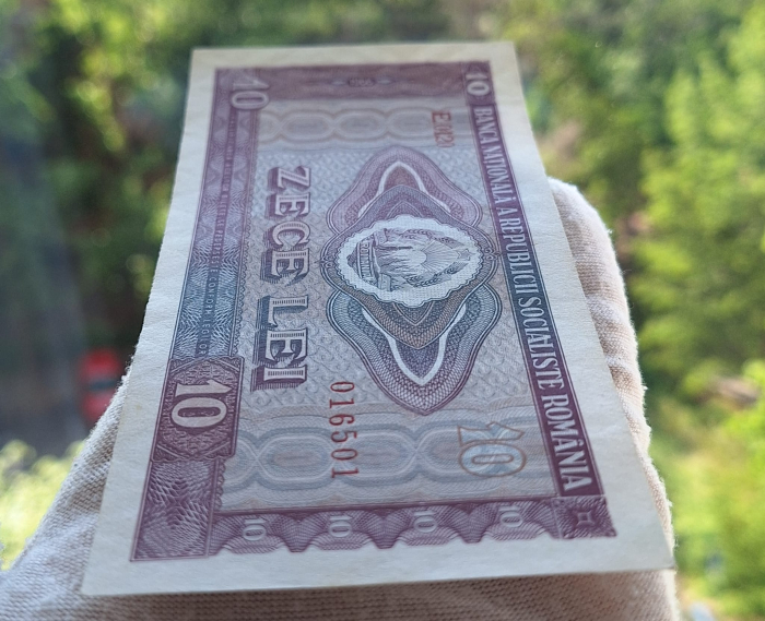 Romania 10 LEI 1966, seria E.0120/016501, UNC- [5]