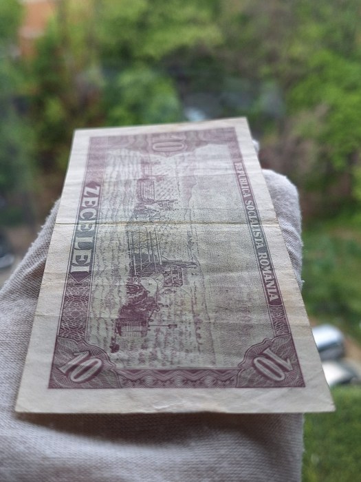 Romania 10 LEI 1966, seria H.0321/099906, circulata [3]