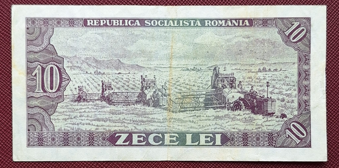 Romania 10 LEI 1966, seria H.0321/099906, circulata [2]