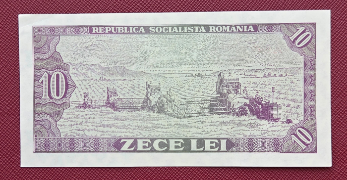 Romania 10 LEI 1966, seria A.0342/061822, aproape necirculata [2]