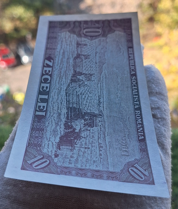 Romania 10 LEI 1966, seria D.0332/219967, aproape necirculata [5]