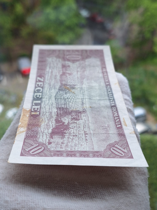 Romania 10 LEI 1966, seria H.0074/093051, circulata [3]