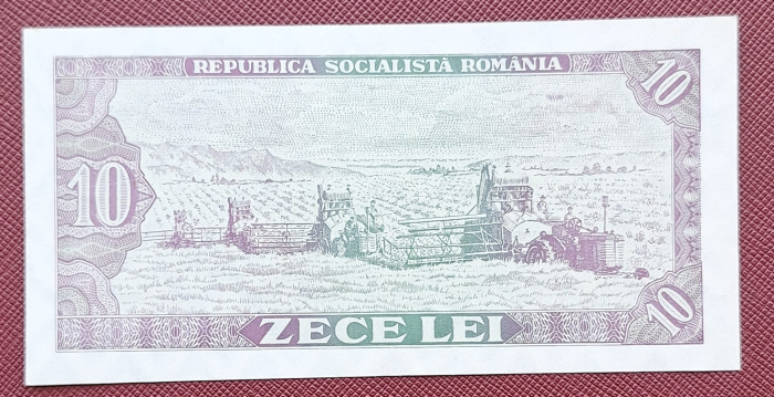 Romania 10 LEI 1966, seria D.0251/431514, aproape necirculata [2]